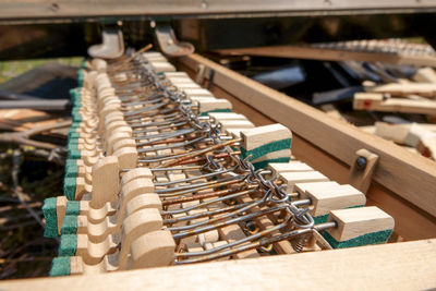 Close-up of piano keys