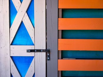 Full frame shot of blue door