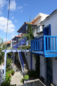 Buildings against blue sky