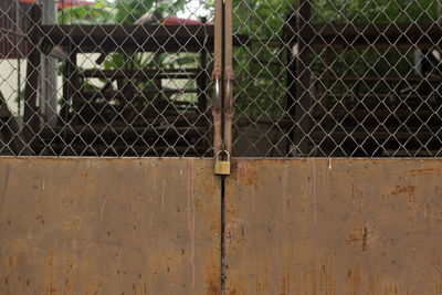 Close-up of chainlink fence