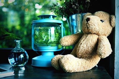 Close-up of stuffed toy on table