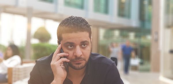 Close-up portrait of young man