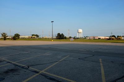 View of airport runway against sky