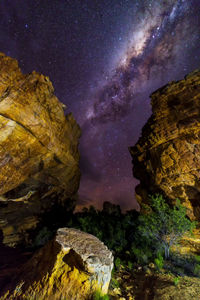 Starscape through a rock window