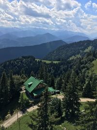 High angle view of landscape against sky