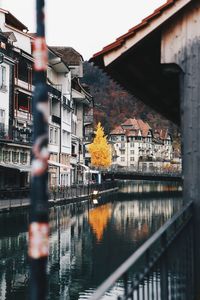 Canal amidst buildings in city