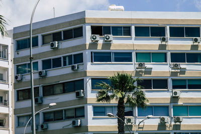 Low angle view of modern building against sky