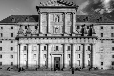 Group of people in front of building