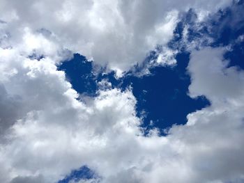 Low angle view of cloudy sky