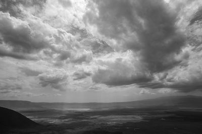 Low angle view of storm clouds in sky