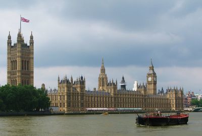 Parliament flying the jack