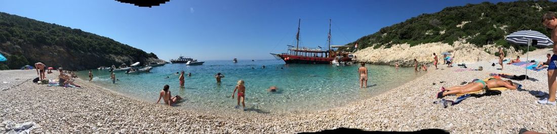 People enjoying at beach