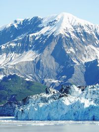 Scenic view of snowcapped mountains