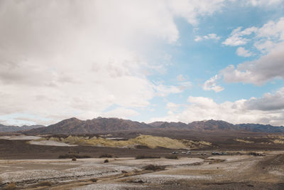 Scenic view of desert against sky