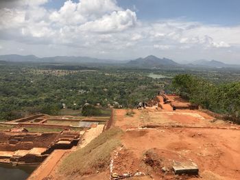 Aerial view of landscape against sky