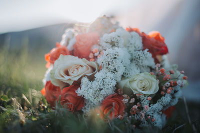 Close-up of rose bouquet