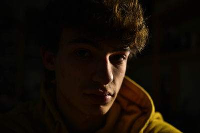 Close-up portrait of young man