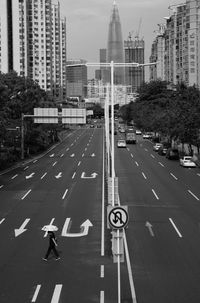 Traffic on road in city