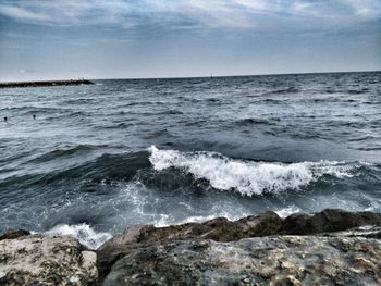 Close-up of sea and rocks