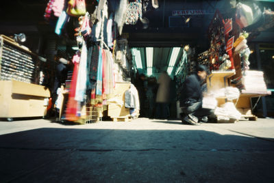 People walking on street in city