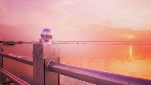 View of sea at sunset