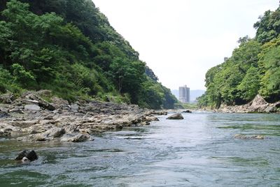 Scenic view of river against sky