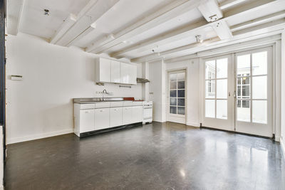 Empty corridor in building