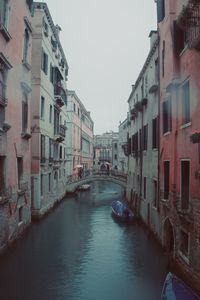 Canal passing through city