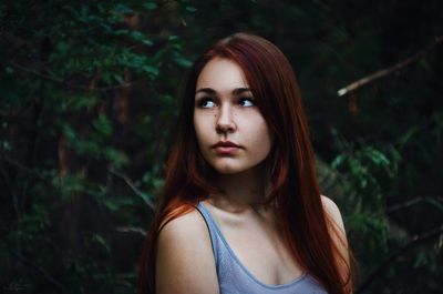 Portrait of beautiful young woman