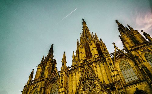 Low angle view of church against sky