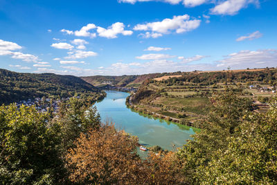 Scenic view of river against sky