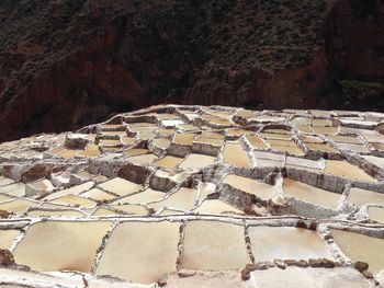 High angle view of historical building