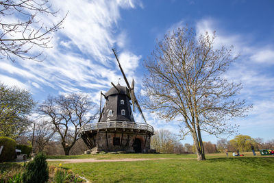 Low angle view of historic building against sky