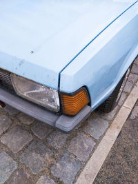 Cropped image of car parked on street