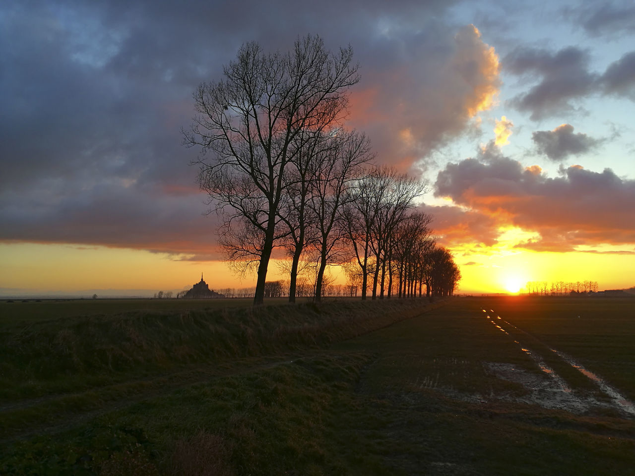 SCENIC VIEW OF LANDSCAPE AGAINST DRAMATIC SKY