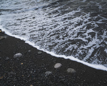 High angle view of beach