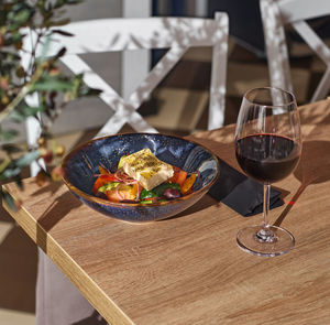 Close-up of food on table