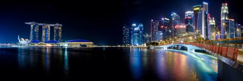 City skyline at night