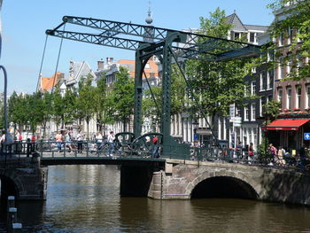 Bridge over river in city