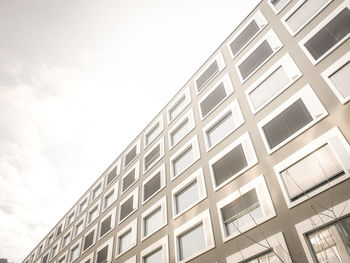 Low angle view of modern building against sky