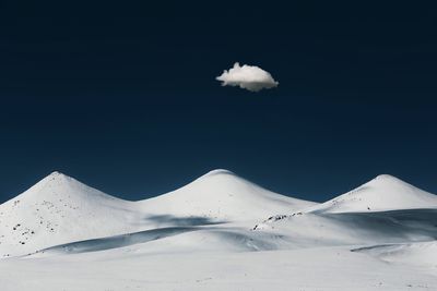 Scenic view of snowcapped mountain against sky