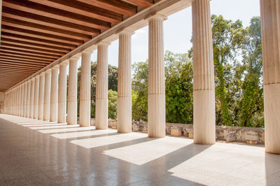 Corridor along pillars