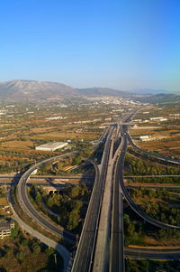 Aerial view of freeways