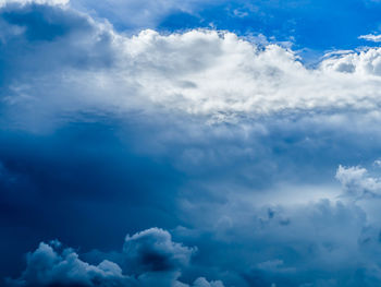 Low angle view of clouds in sky