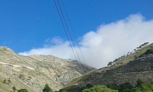 Low angle view of mountain against sky