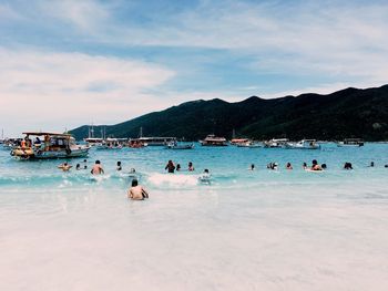 Group of people on beach