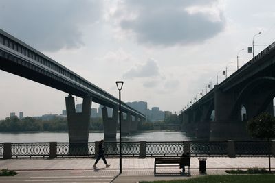 Low angle view of bridge against sky