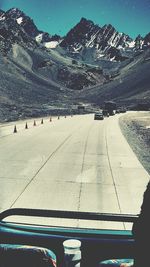 Road passing through mountains