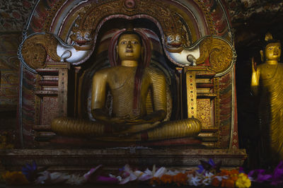 Statue of buddha in building