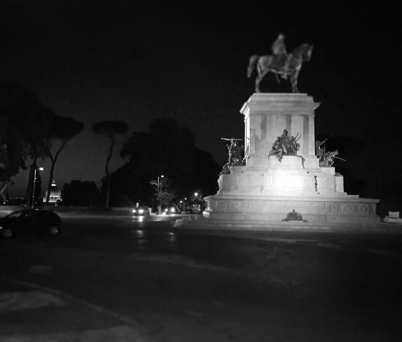 VIEW OF ROAD AT NIGHT